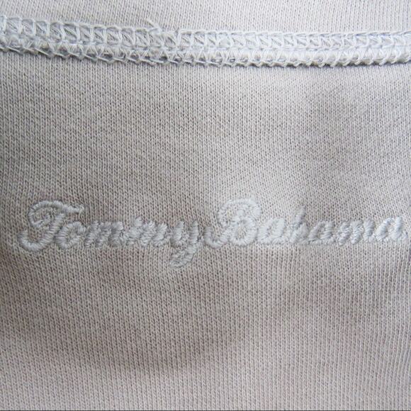 Tommy Bahama Men's Beige Tan Quarter Zip Sweater Size Large Preppy - Picture 3 of 3
